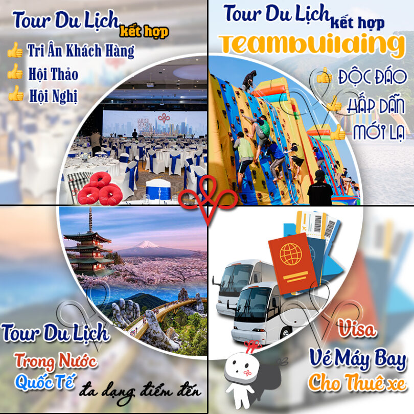 META Event & Travel cung cấp tất cả các dịch vụ: Tour Team Building, Tour Hội Nghị - Hội Thảo Khách Hàng, Tour Trong Nước - Ngoài Nước, Cho thuê xe, Vé Máy Bay, Visa...